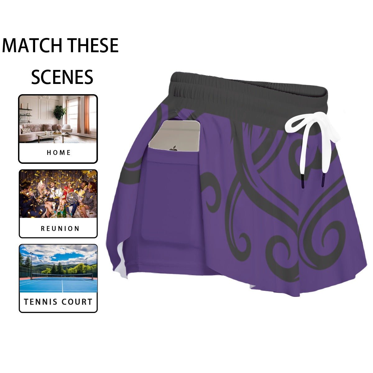 Sea Witch Inspired Butterfly Skort adult disney villaincosplayWrong Lever Clothing