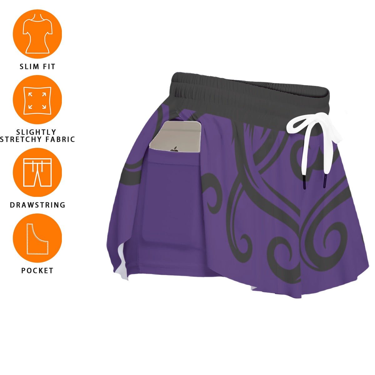 Sea Witch Inspired Butterfly Skort adult disney villaincosplayWrong Lever Clothing
