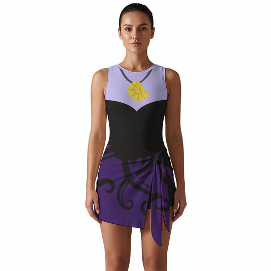 Sea Witch Inspired Sleeveless Bodysuit Dress cosplaydisney adultWrong Lever Clothing