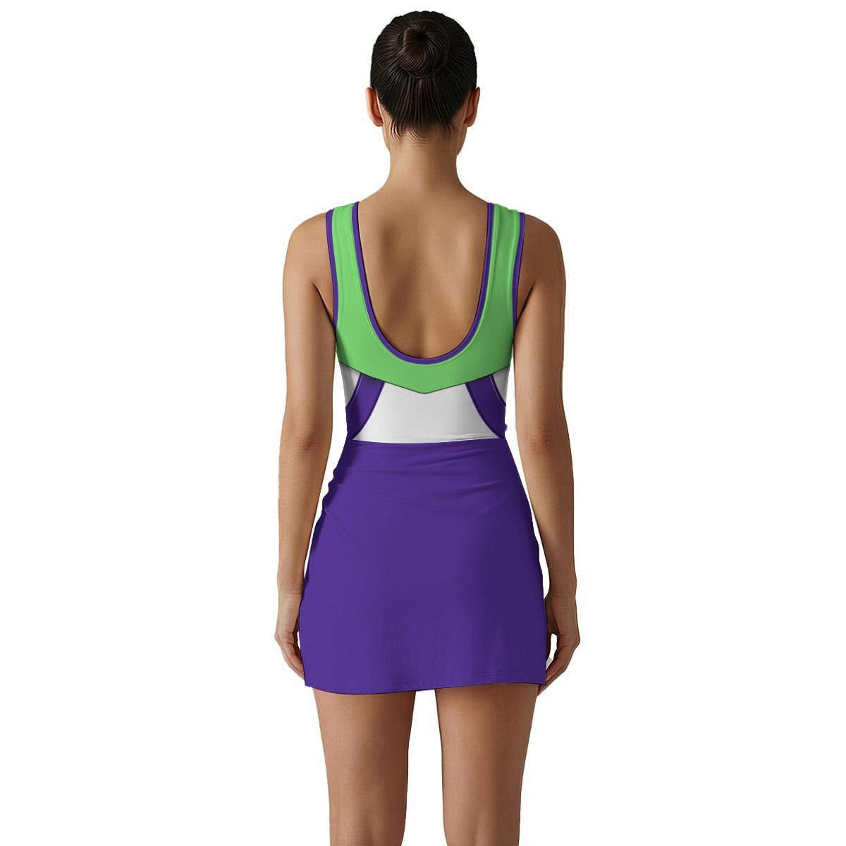 Space Ranger Bodysuit Dress – Galactic Hero Skater Dress with Built - In Shorts bo peep toy storybuzz lightyearWrong Lever Clothing