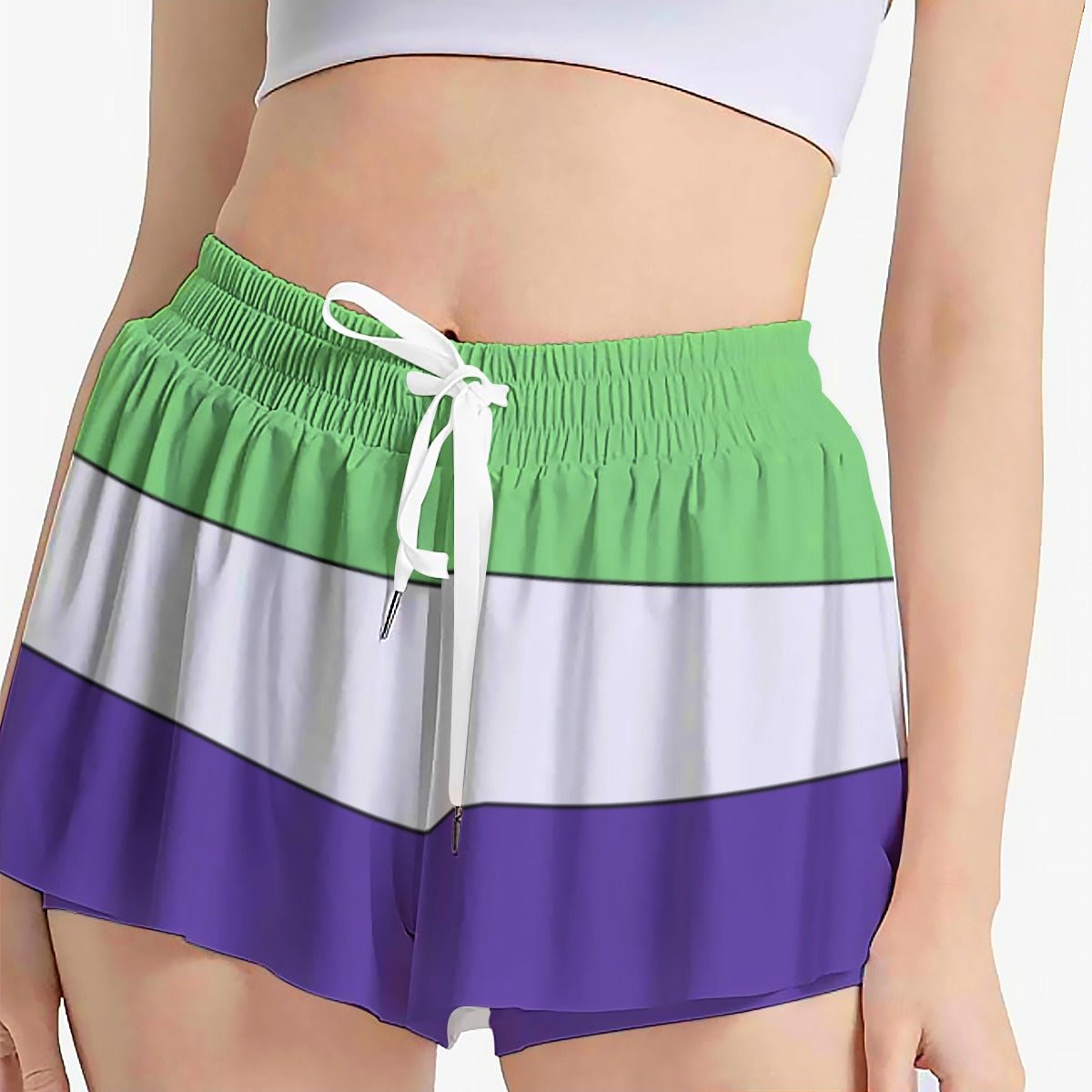 Space Ranger Butterfly Shorts – Galactic Swirl Ruffle Running Shorts All Over Printbuzz lightyearWrong Lever Clothing