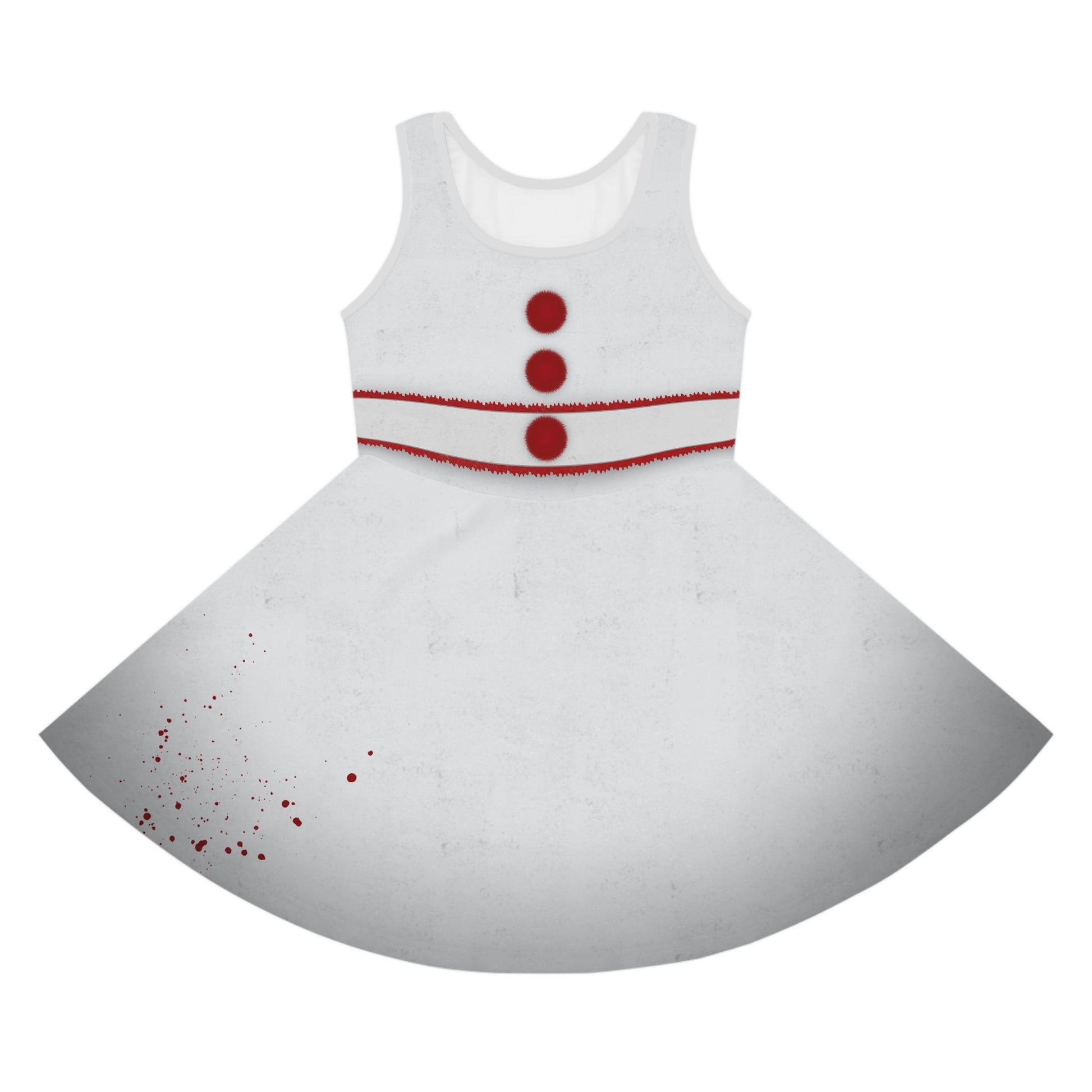 Spooky Clown Carnival Dress – Horror - Inspired Skater Dress for Halloween Lovers All Over PrintAOPAll Over PrintsWrong Lever Clothing
