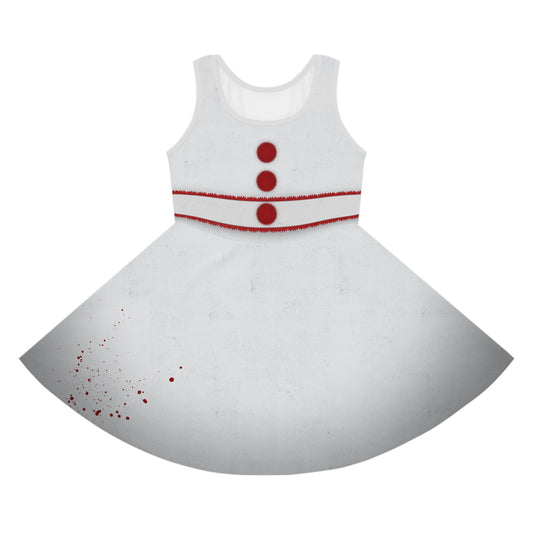 Spooky Clown Carnival Dress – Horror - Inspired Skater Dress for Halloween Lovers All Over PrintAOPAll Over PrintsWrong Lever Clothing