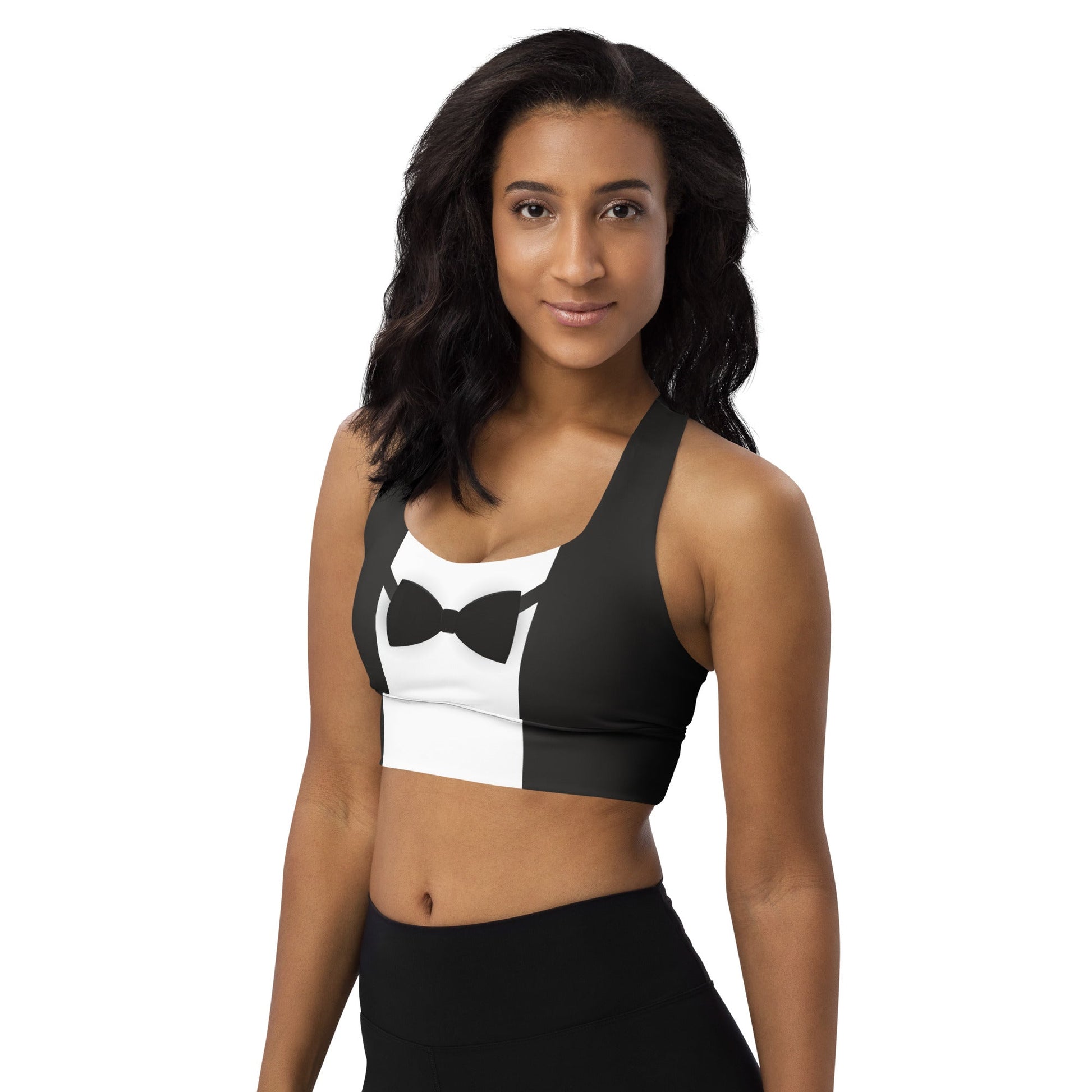 Sports Bra – Faux Tuxedo Penguin Design cosplaydisney adultWrong Lever Clothing