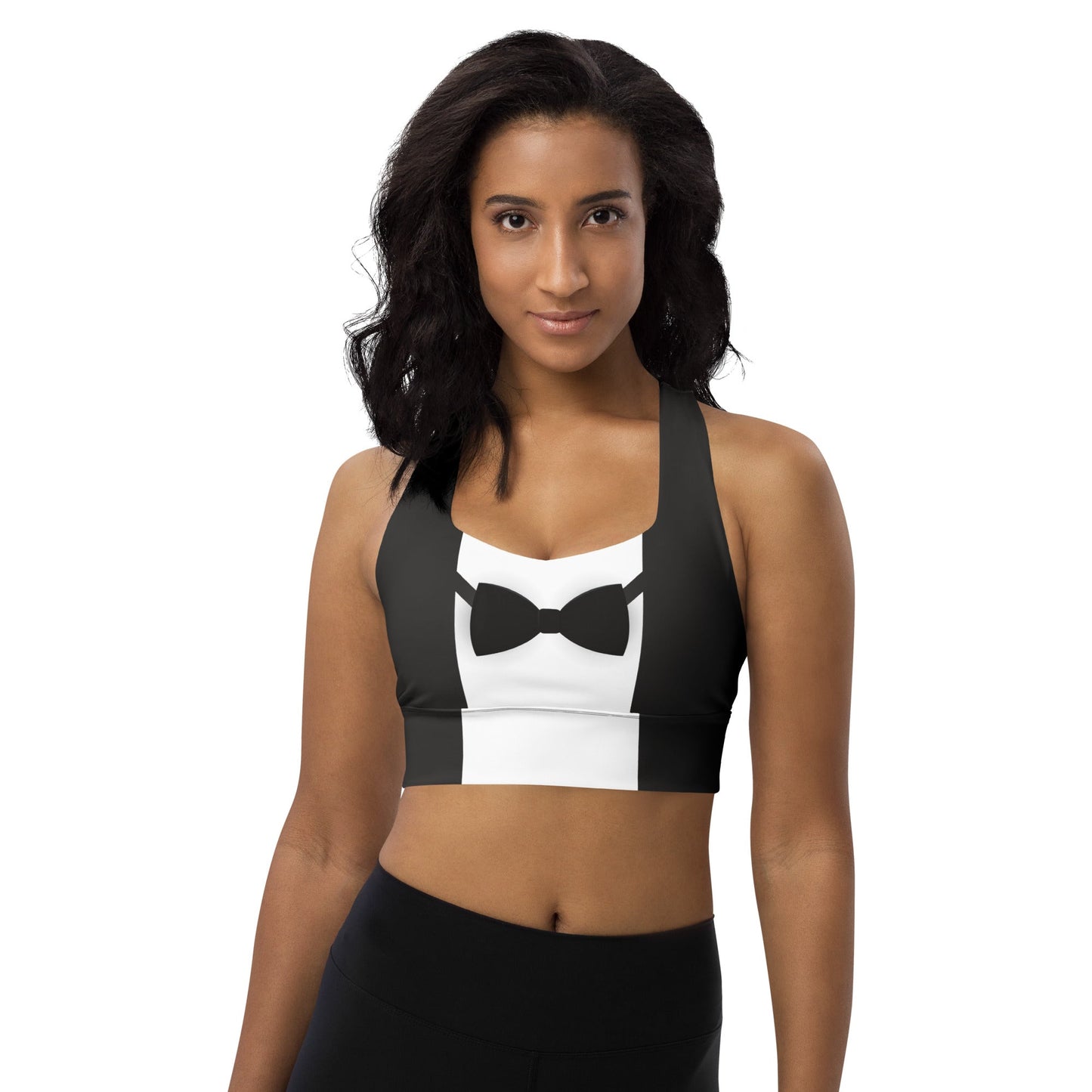 Sports Bra – Faux Tuxedo Penguin Design cosplaydisney adultWrong Lever Clothing