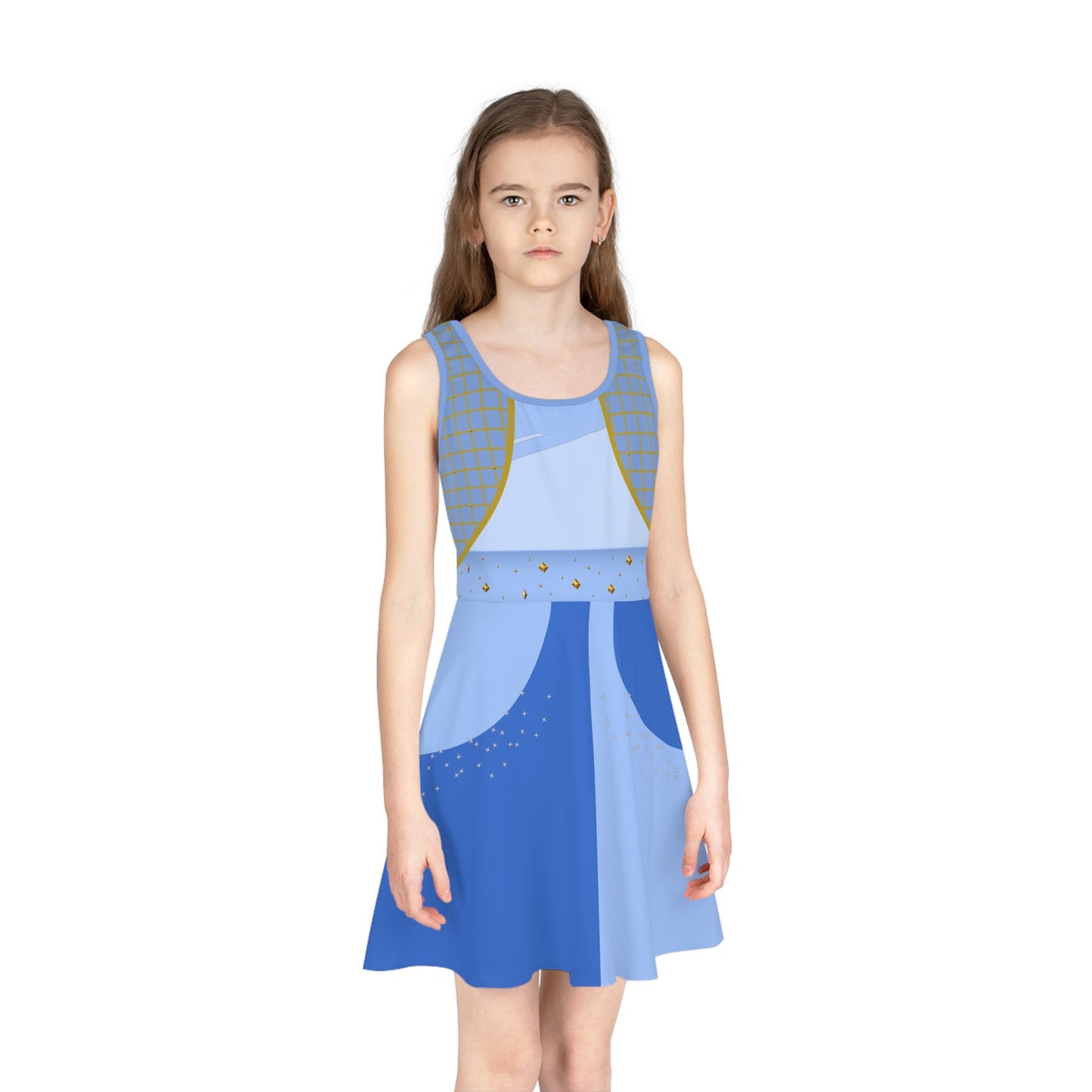 The Chloe Girls' Sleeveless Sundress All Over PrintAOPAll Over PrintsWrong Lever Clothing