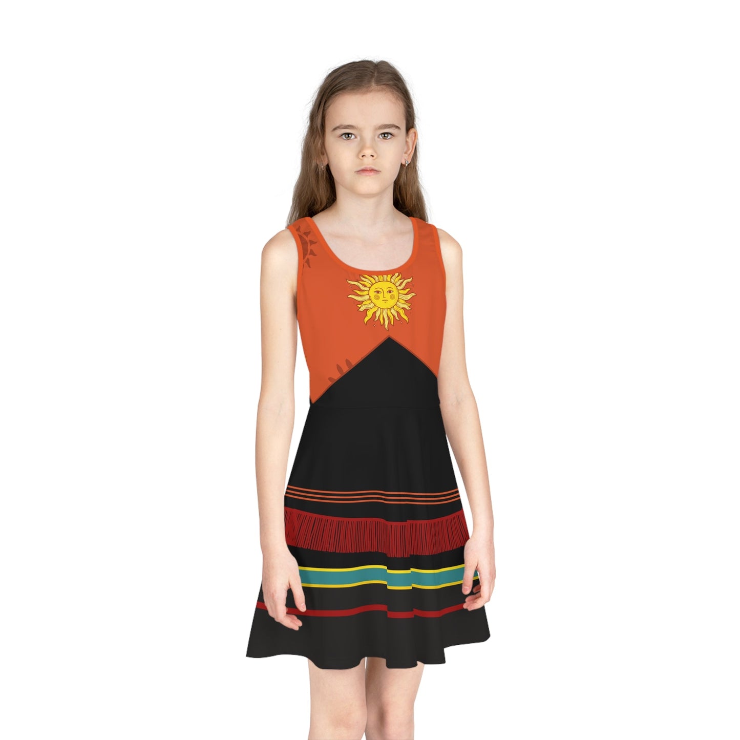 The Dani Halloween Girls' Sleeveless Sundress All Over PrintAOPAll Over PrintsWrong Lever Clothing