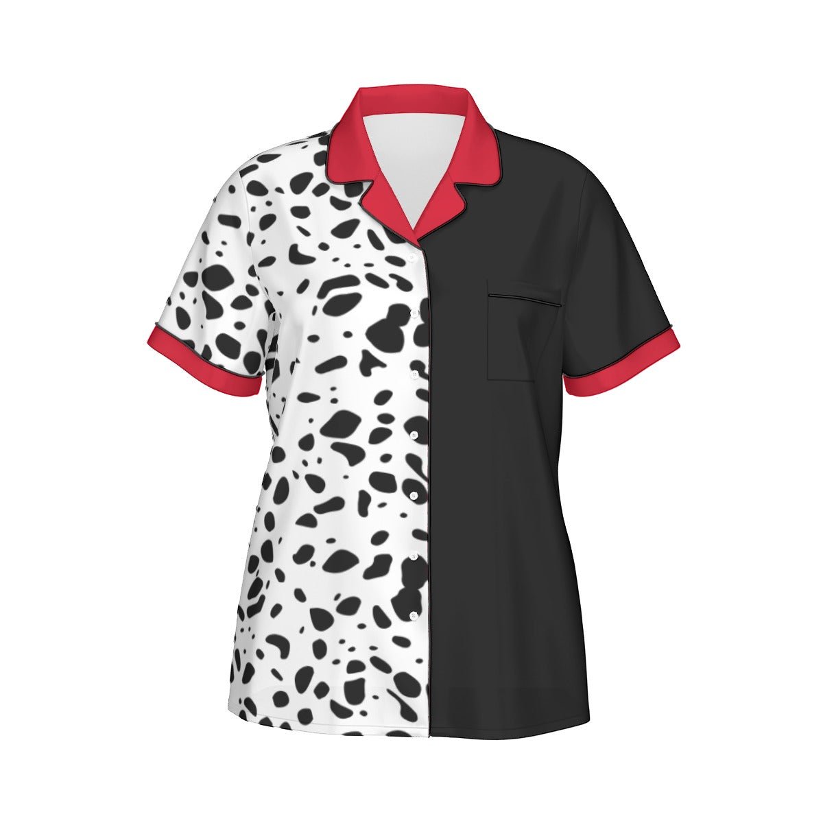 The Devil Women's Imitation Silk Short Sleeve Pajama Set Wrong Lever Clothing