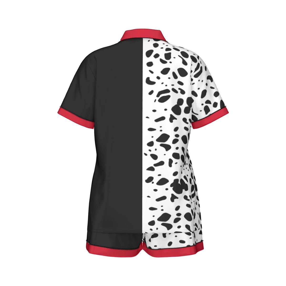 The Devil Women's Imitation Silk Short Sleeve Pajama Set Wrong Lever Clothing