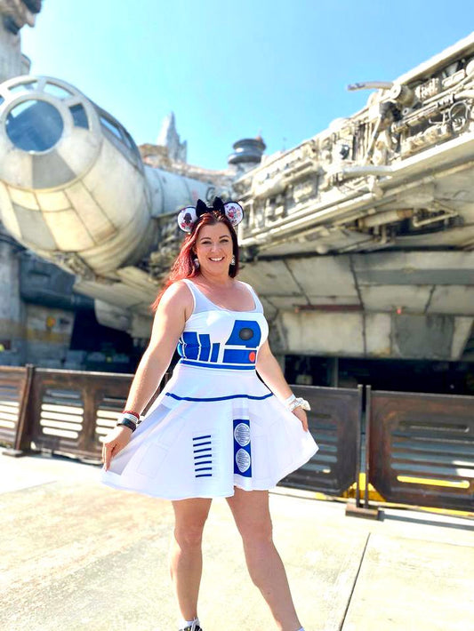The Droid Skater Dress adult cosplayadult r2d2 costumeSkater DressWrong Lever Clothing