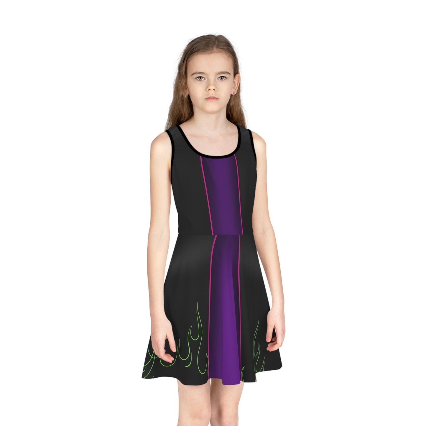 The Evil One Girls' Sleeveless Sundress All Over PrintAOPAll Over PrintsWrong Lever Clothing