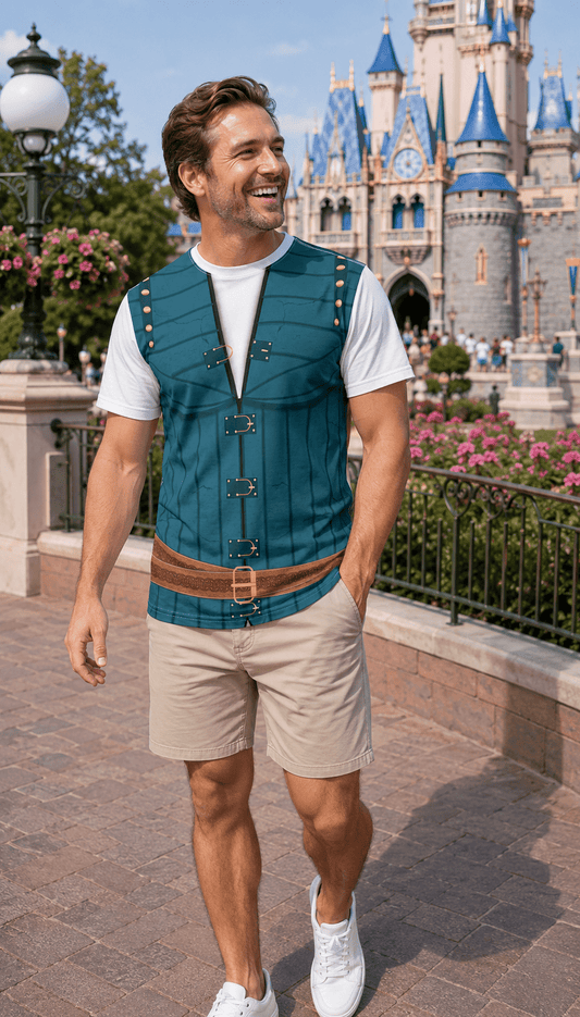The Flynn Unisex Tee- Cosplay, Running Costume, Couple Costume adult tangledAll Over PrintAdult T-ShirtWrong Lever Clothing