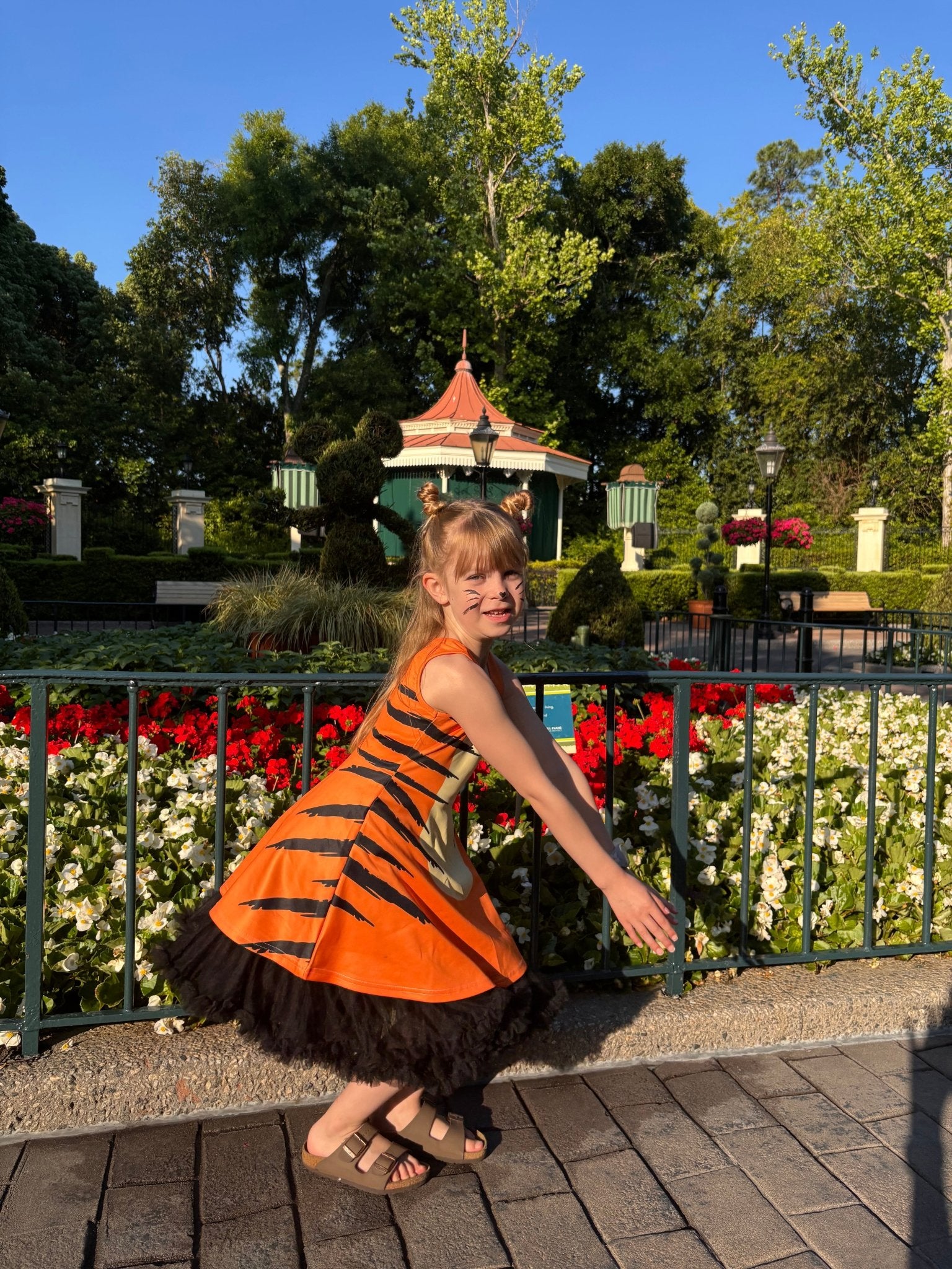 The friendly Tigger Girls' Sleeveless Sundress 100 acre woodAll Over Printkids dressWrong Lever Clothing