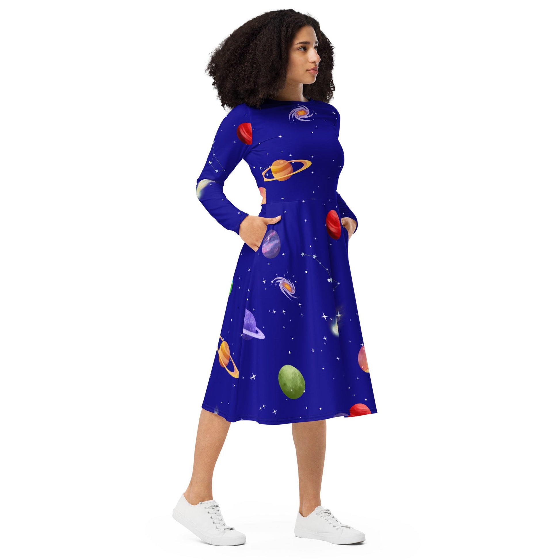 The Frizz long sleeve midi dress book costumebook dressWrong Lever Clothing