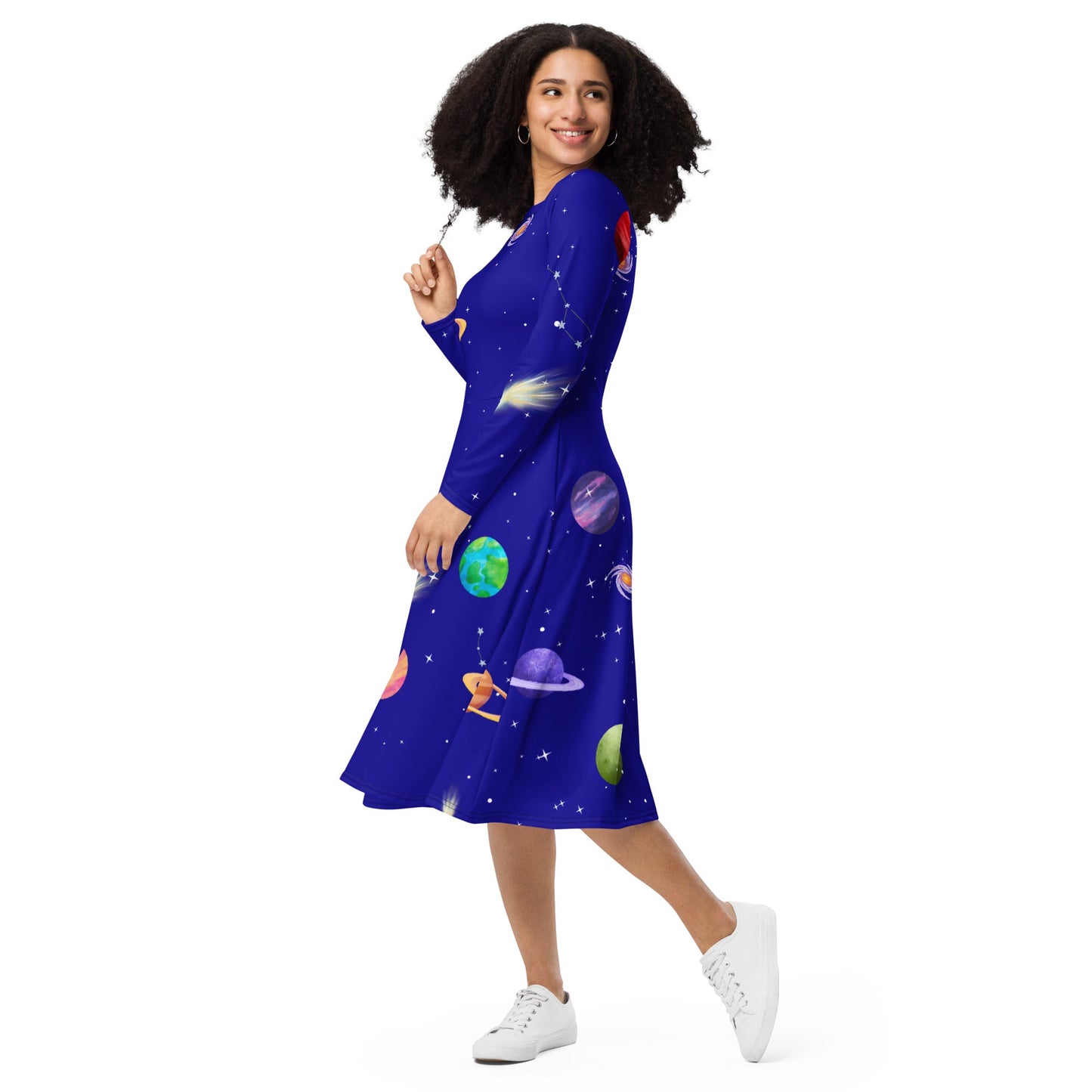 The Frizz long sleeve midi dress book costumebook dressWrong Lever Clothing