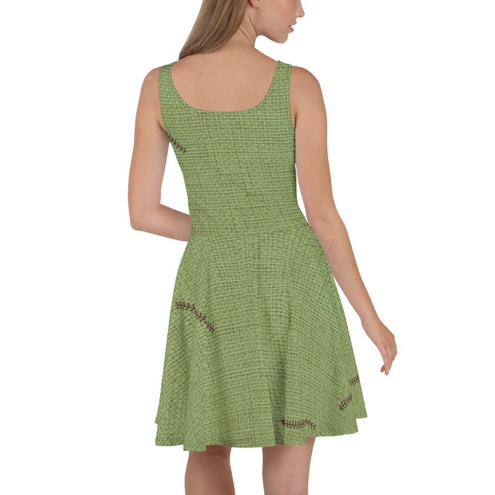 The Green Oogie Boogie Skater Dress christmascosplayWrong Lever Clothing