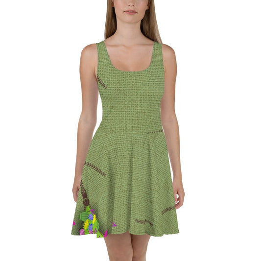The Green Oogie Boogie Skater Dress christmascosplayWrong Lever Clothing