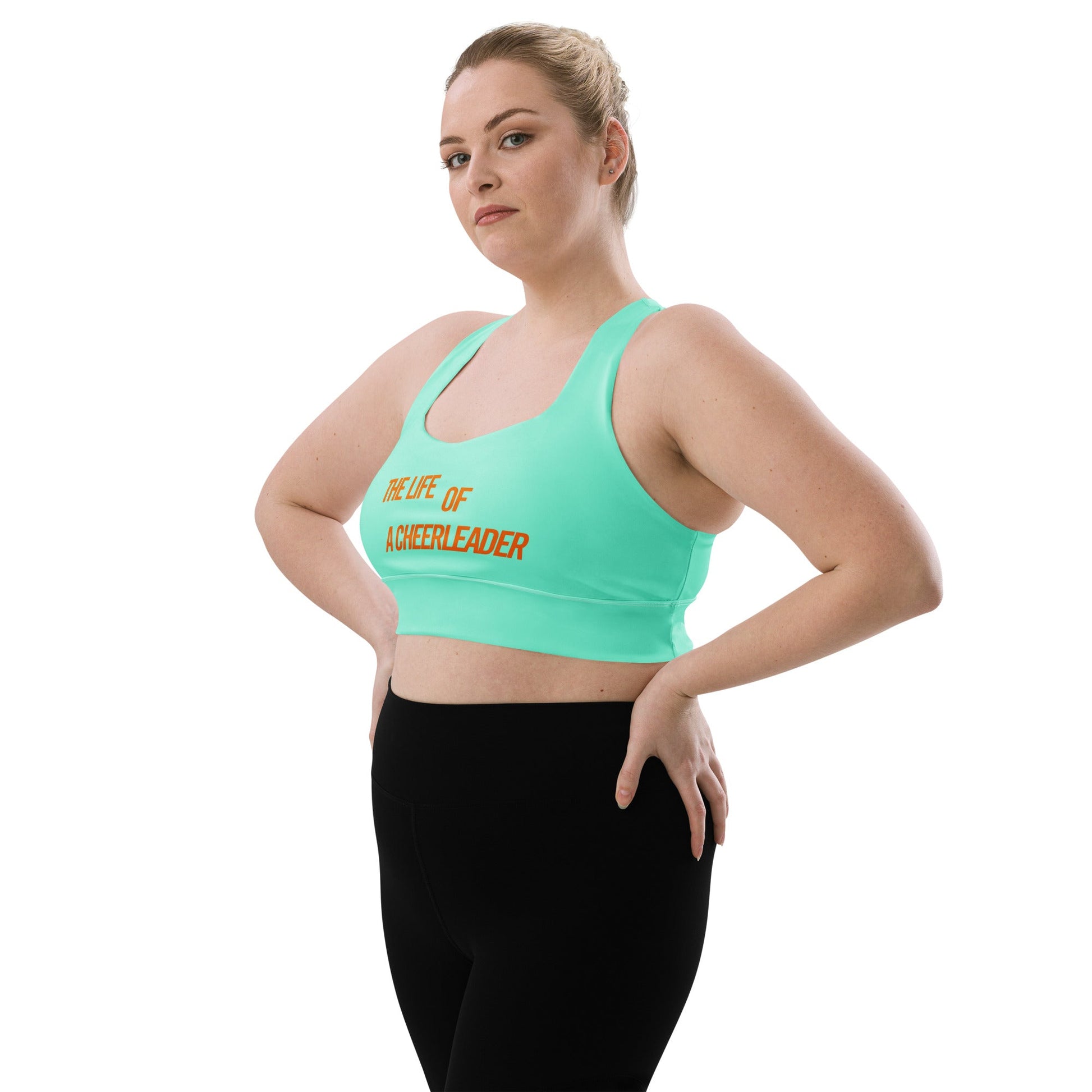 The Life of a Cheerleader Sports Bra | Retro Activewear | Pop Star Aesthetic Gym Top | Cheer Practice Bra | Stylish Workout Gift cheercheer christmasWrong Lever Clothing