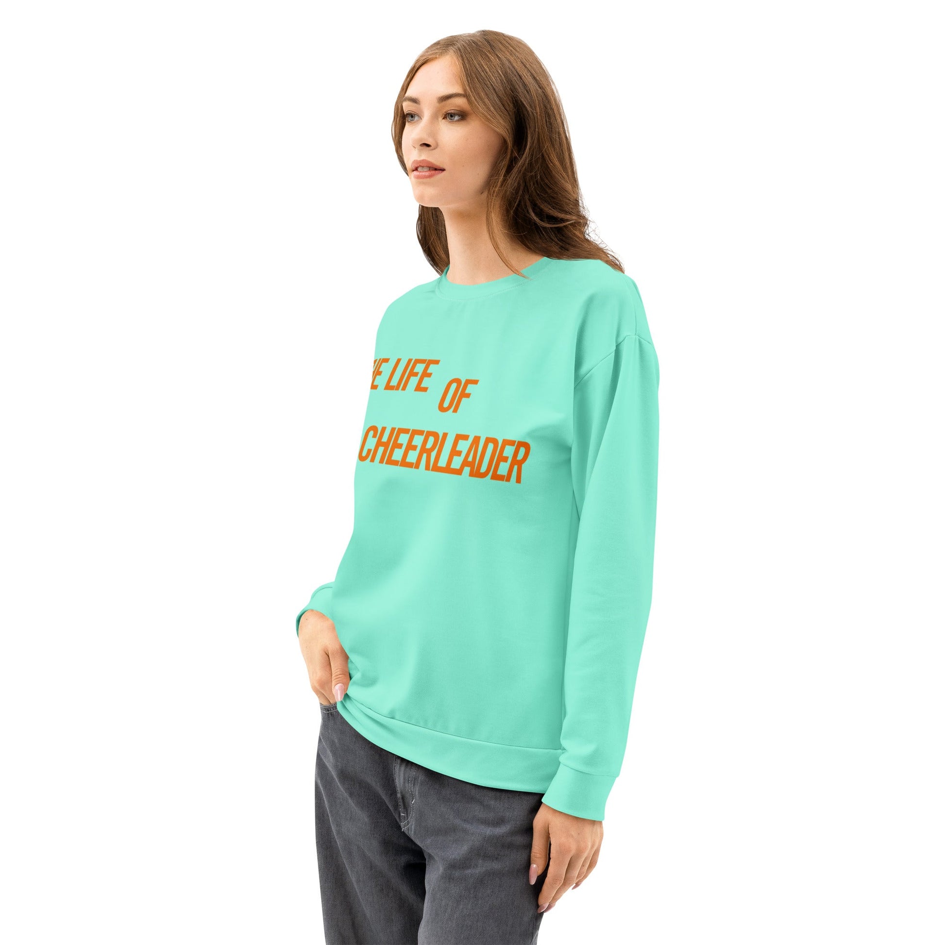 The Life of a Cheerleader Sweatshirt | Retro Pop Star Aesthetic | Cozy Crewneck | Cheer Team Gift | Soft Vintage Style Pullover cheer season giftcheerleader giftWrong Lever Clothing