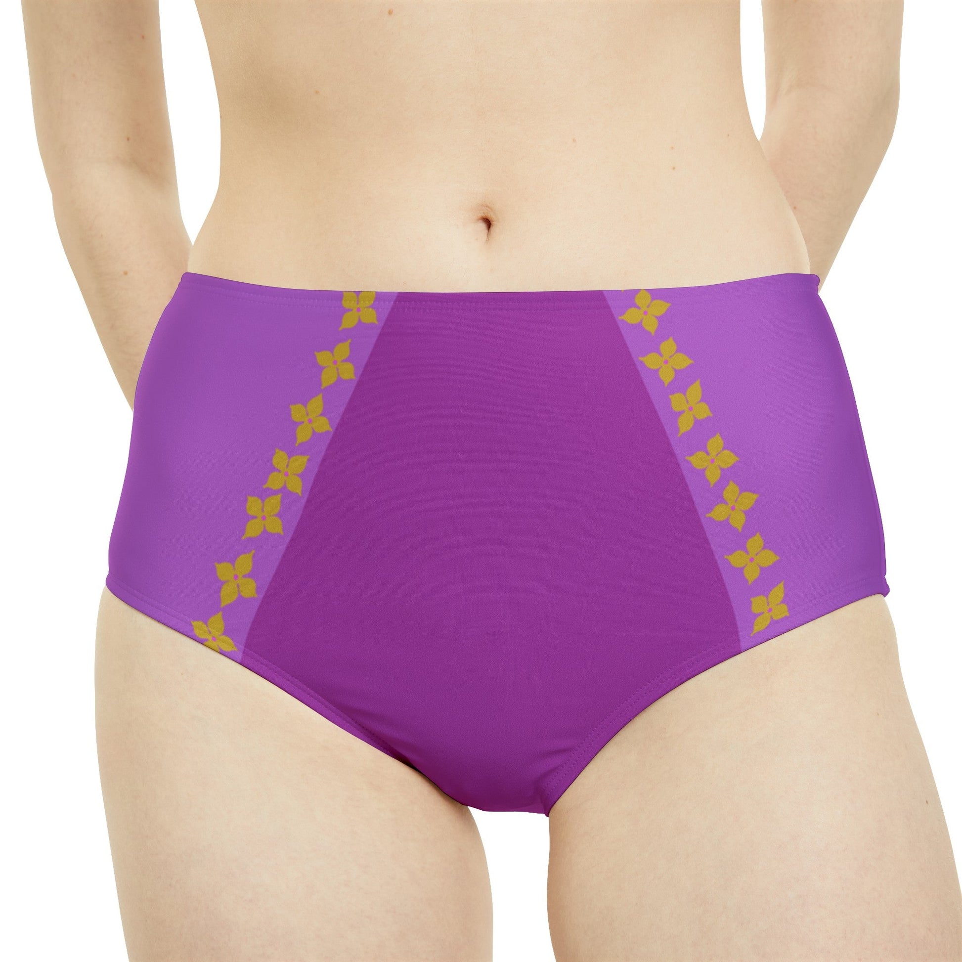 The Rapunzel High - Waist Hipster Bikini Bottom adult swimAll Over PrintAll Over PrintsWrong Lever Clothing