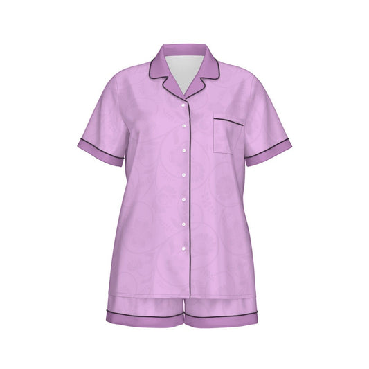 The Rapunzel Women's Imitation Silk Pajama Set With Short Sleeve Wrong Lever Clothing