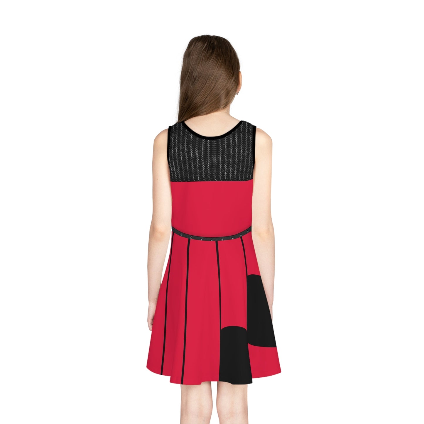 The Red Descendant Girls' Sleeveless Sundress All Over PrintAOPAll Over PrintsWrong Lever Clothing