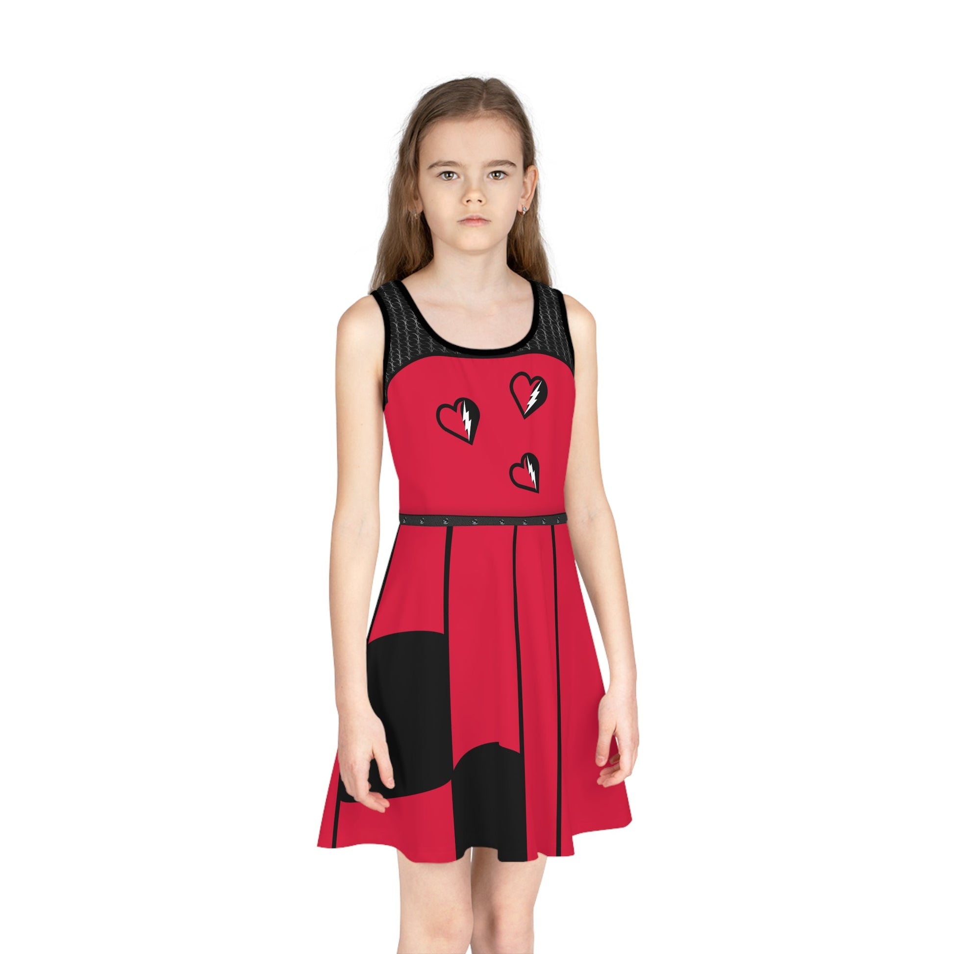 The Red Descendant Girls' Sleeveless Sundress All Over PrintAOPAll Over PrintsWrong Lever Clothing