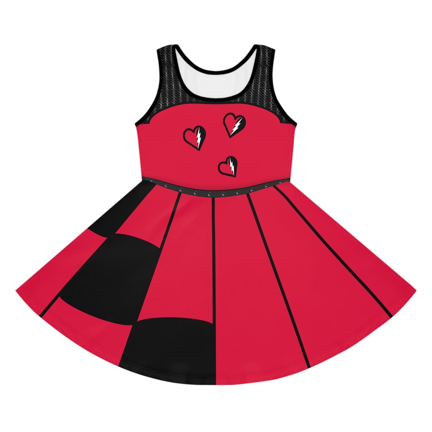 The Red Descendant Girls' Sleeveless Sundress All Over PrintAOPAll Over PrintsWrong Lever Clothing