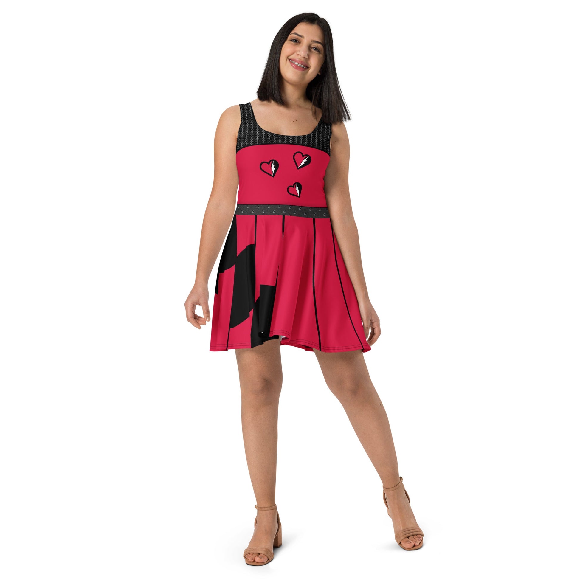 The Red Descendant Skater Dress adult costumedescedantsWrong Lever Clothing