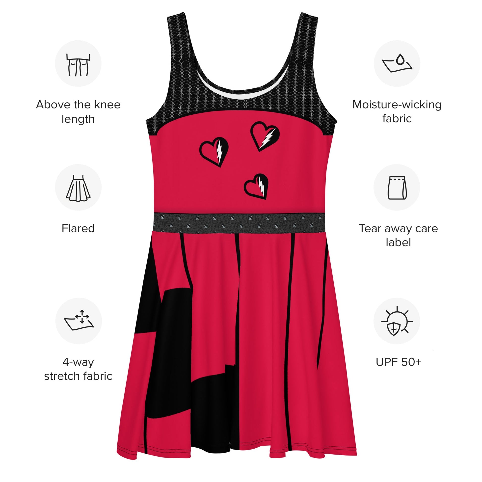 The Red Descendant Skater Dress adult costumedescedantsWrong Lever Clothing