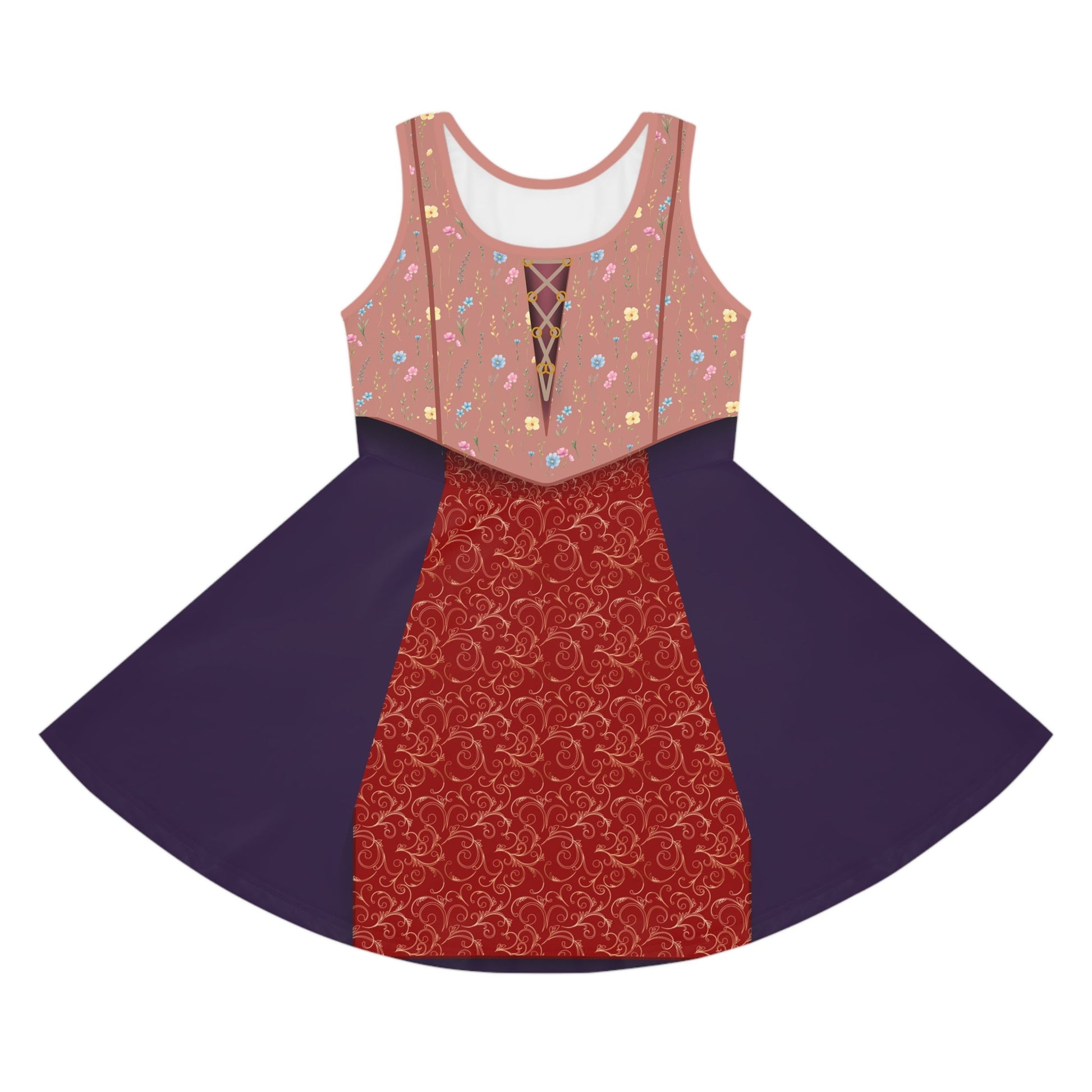 The Sarah Girls' Sleeveless Sundress All Over PrintAOPkids dressWrong Lever Clothing