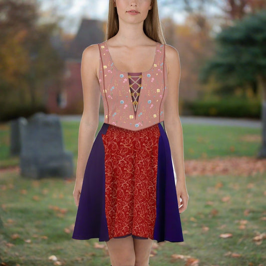 The Sarah Witch Skater Dress cosplaydisney adultSkater DressWrong Lever Clothing
