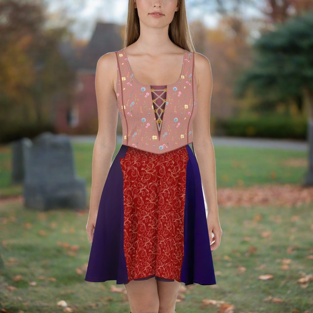 The Sarah Witch Skater Dress cosplaydisney adultSkater DressWrong Lever Clothing