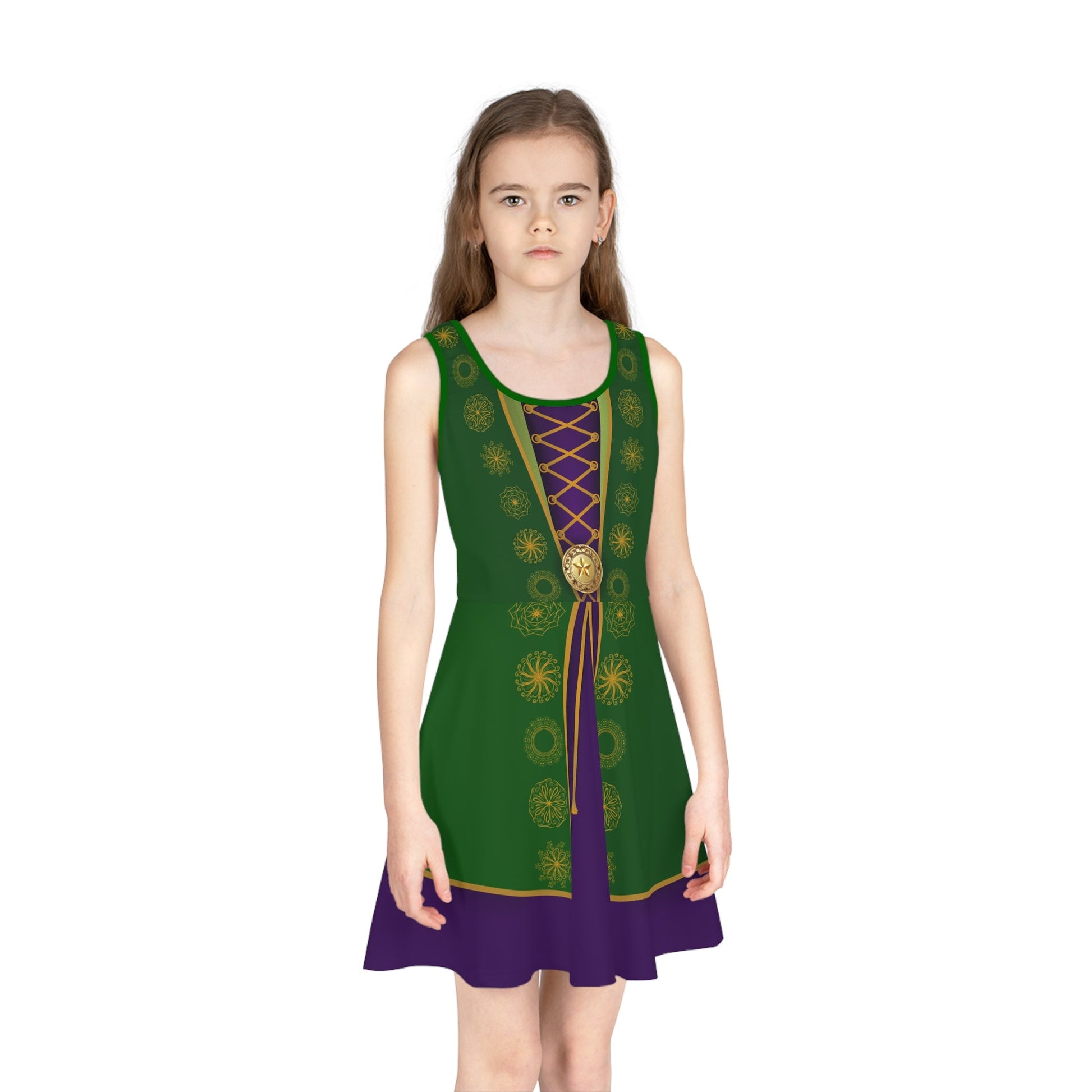 The Winnifred Girls' Sleeveless Sundress All Over PrintAOPkids dressWrong Lever Clothing