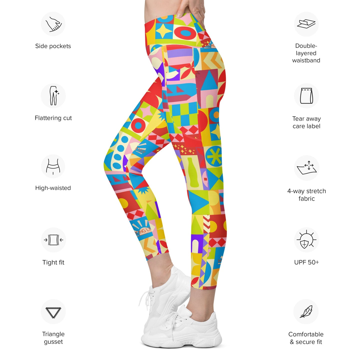 Theme Park Cup Leggings with pockets adult disneyadult leggingsWrong Lever Clothing