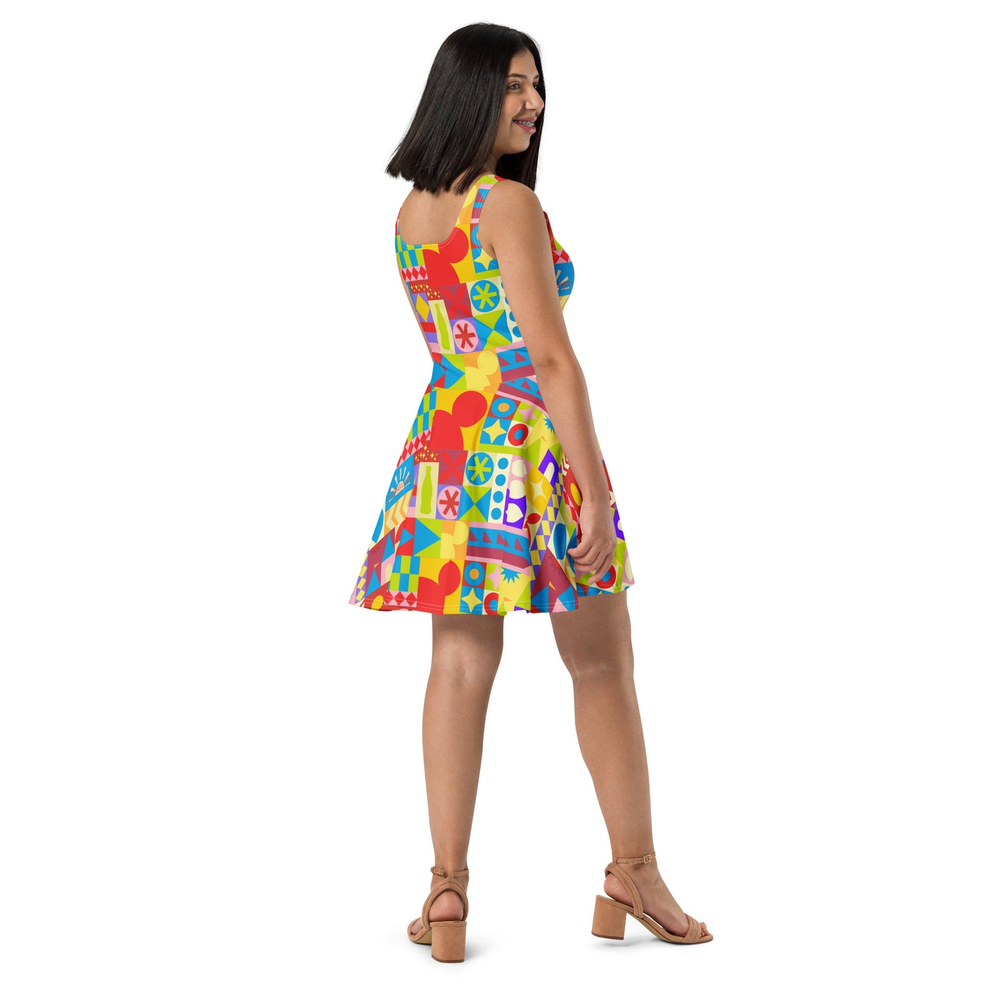 Theme Park Cup Skater Dress M