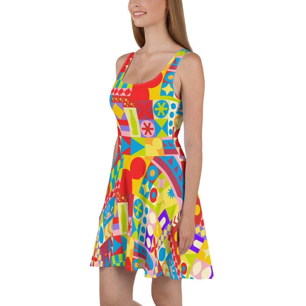 Theme Park Cup Skater Dress adult disneydisney cup designWrong Lever Clothing