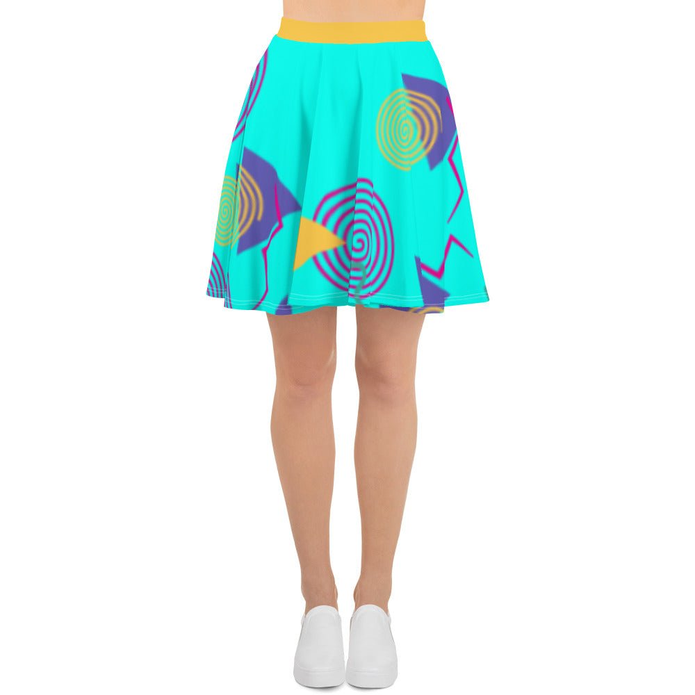 Totally Tubular 90s Skater Skirt happiness is addictiveWrong Lever Clothing