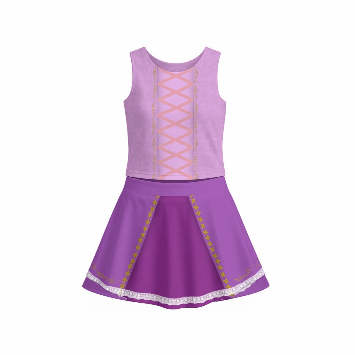 Tower Princess Inspired Running Tank & Skirt Set 100 years of wonderactive disney familyTank and Skirt SetWrong Lever Clothing