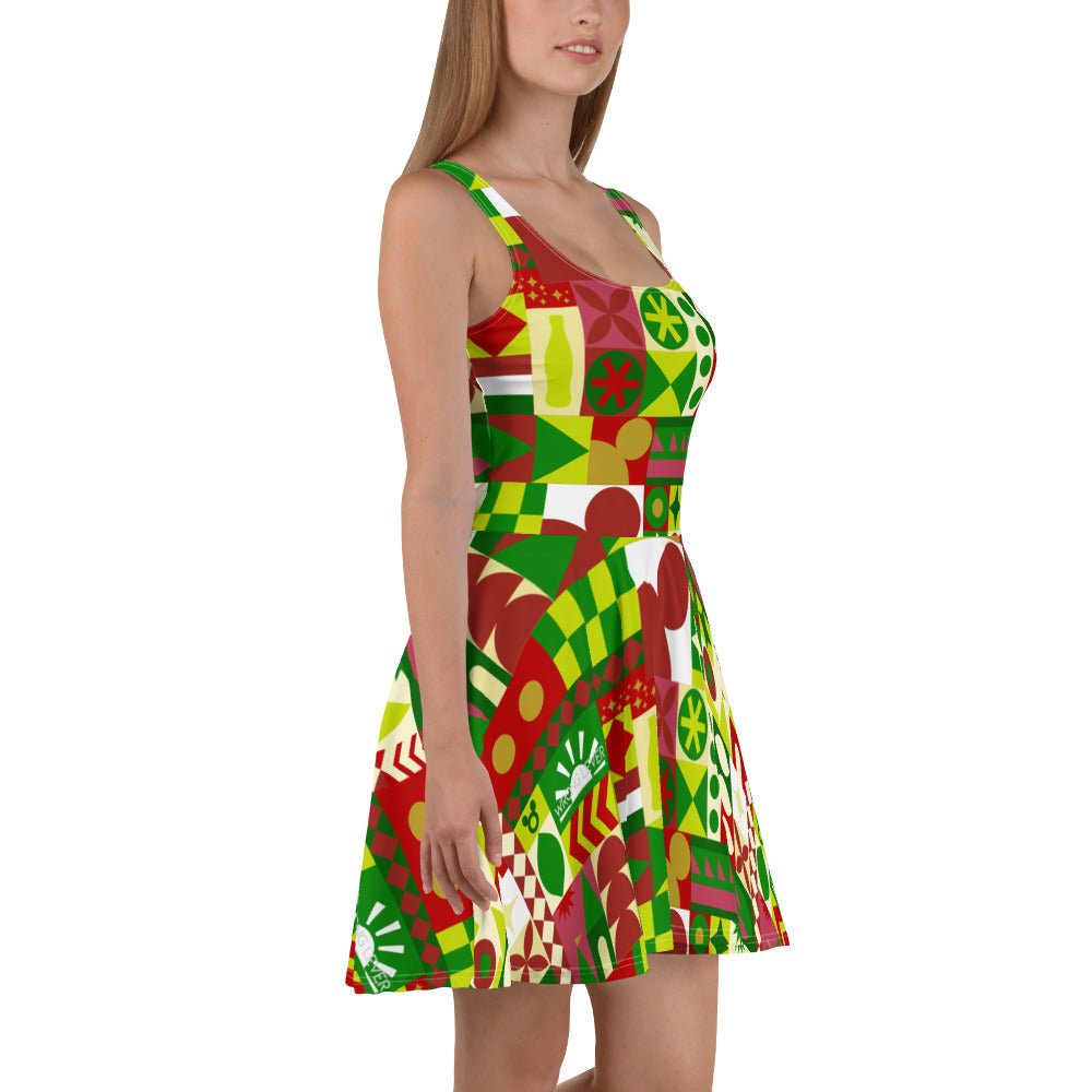 Very Merry Theme Park Cup Skater Dress adult disneydisney christmasWrong Lever Clothing