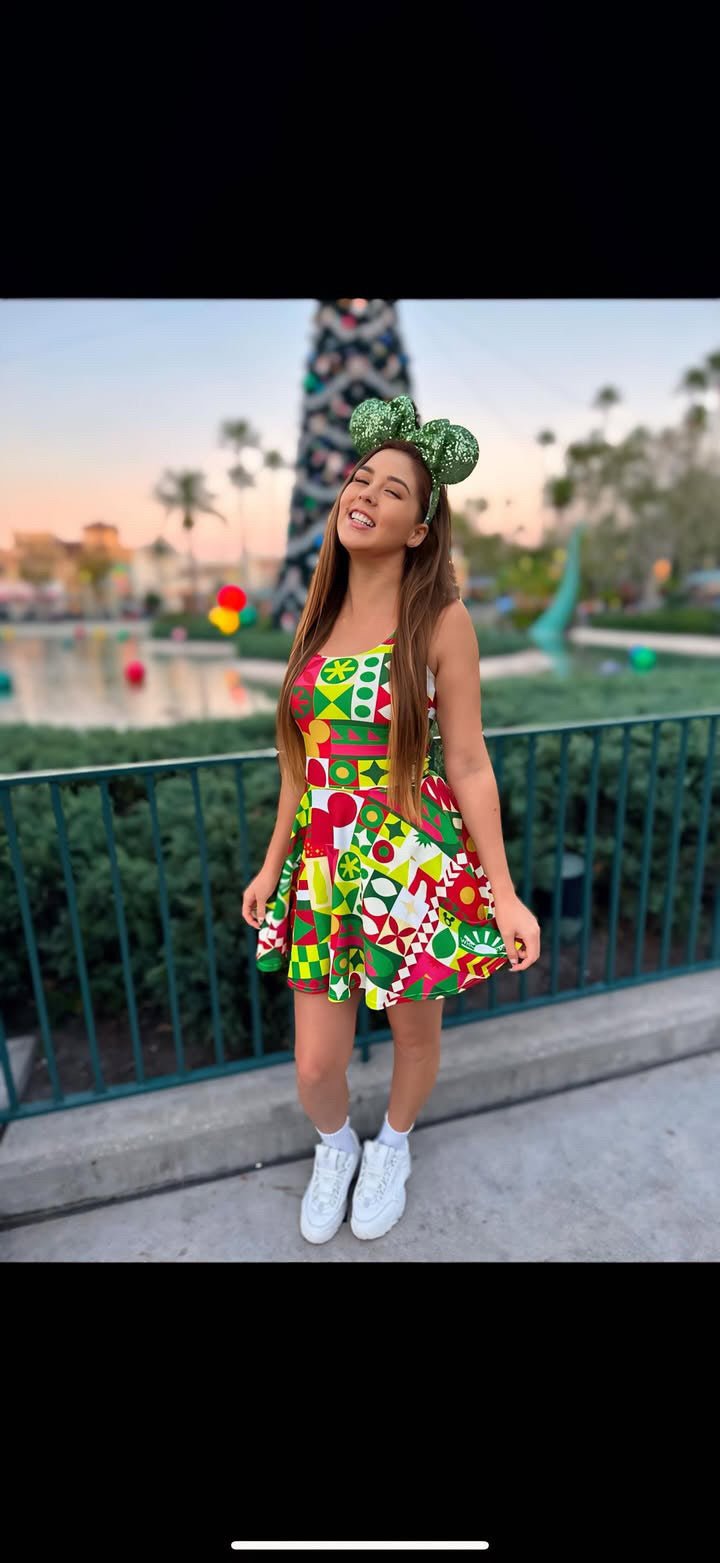 Very Merry Theme Park Cup Skater Dress adult disneydisney christmasWrong Lever Clothing