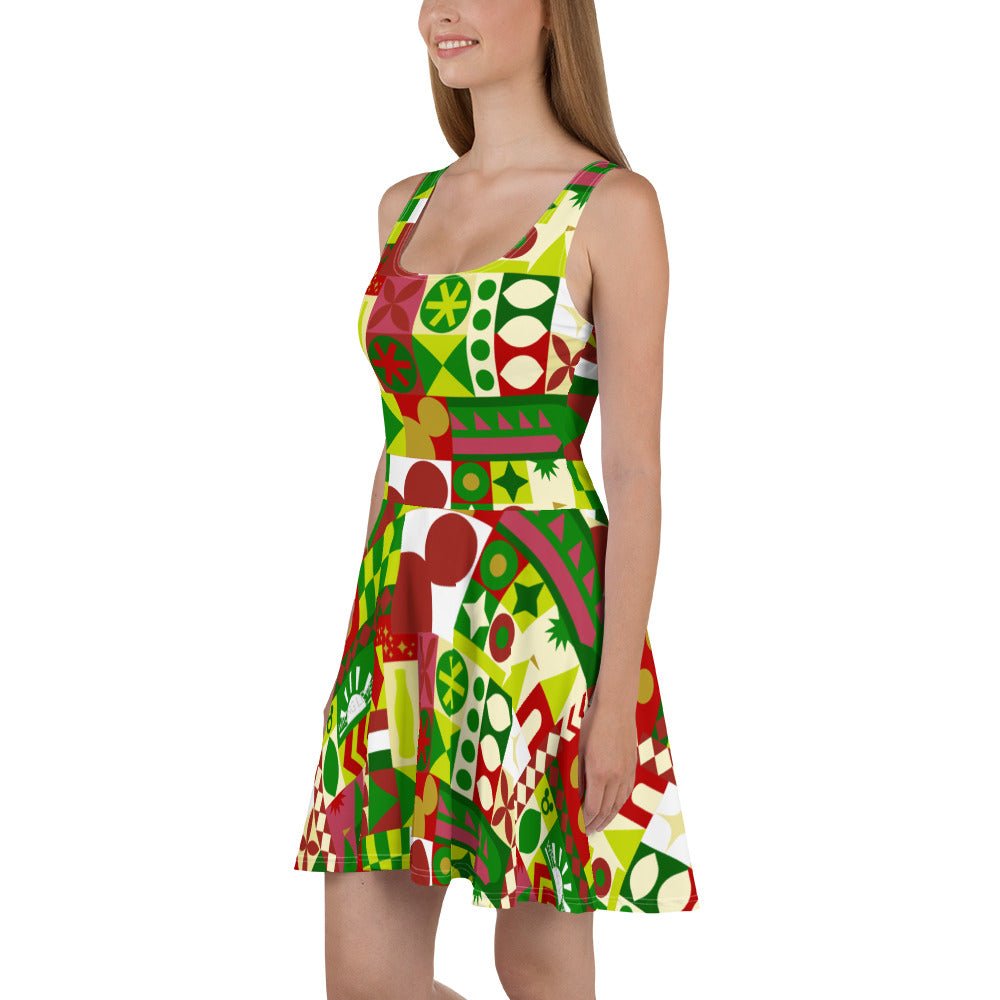 Very Merry Theme Park Cup Skater Dress adult disneydisney christmasWrong Lever Clothing