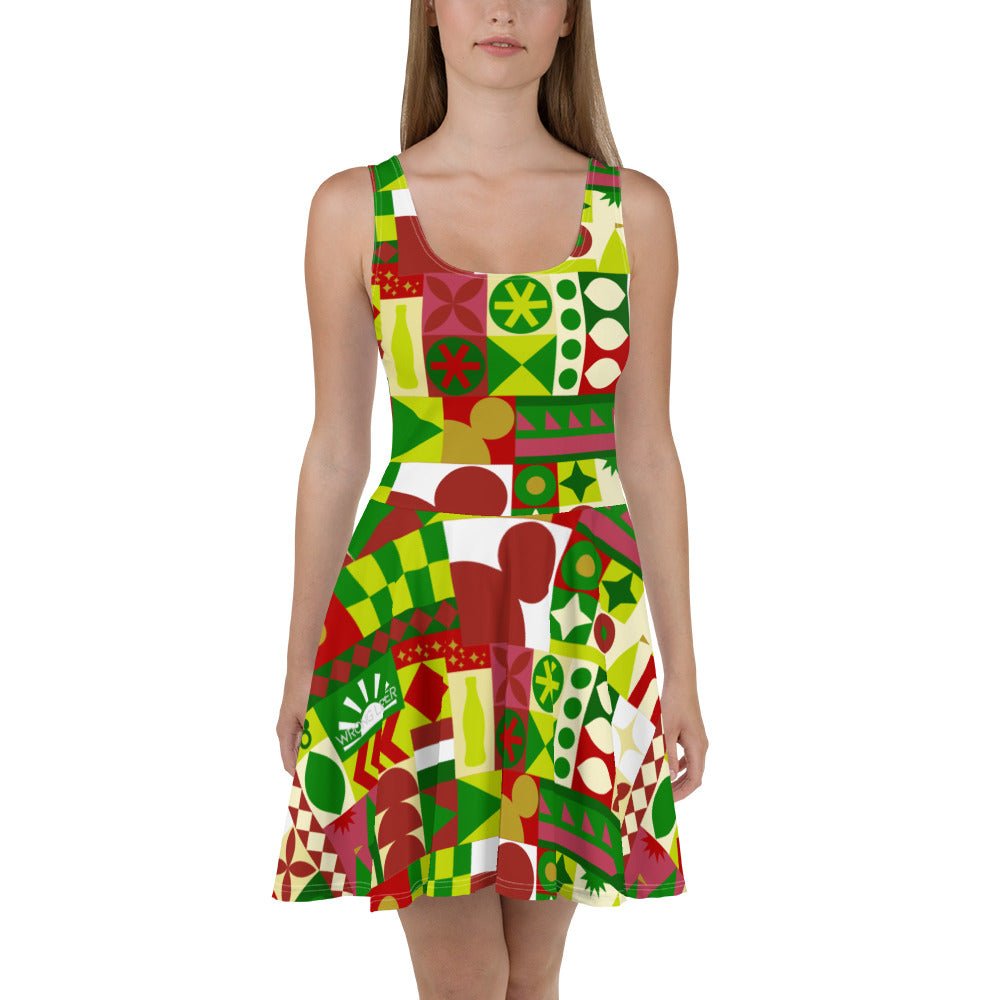 Very Merry Theme Park Cup Skater Dress adult disneydisney christmasWrong Lever Clothing