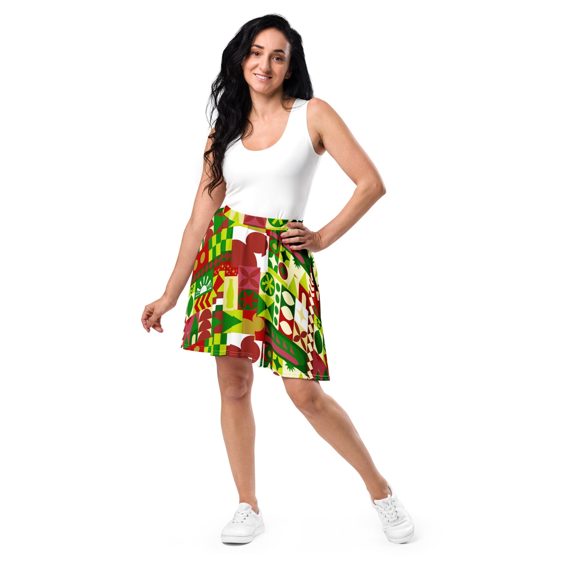 Very Merry Theme Park Cup Skater Skirt adult disneydisney christmasWrong Lever Clothing