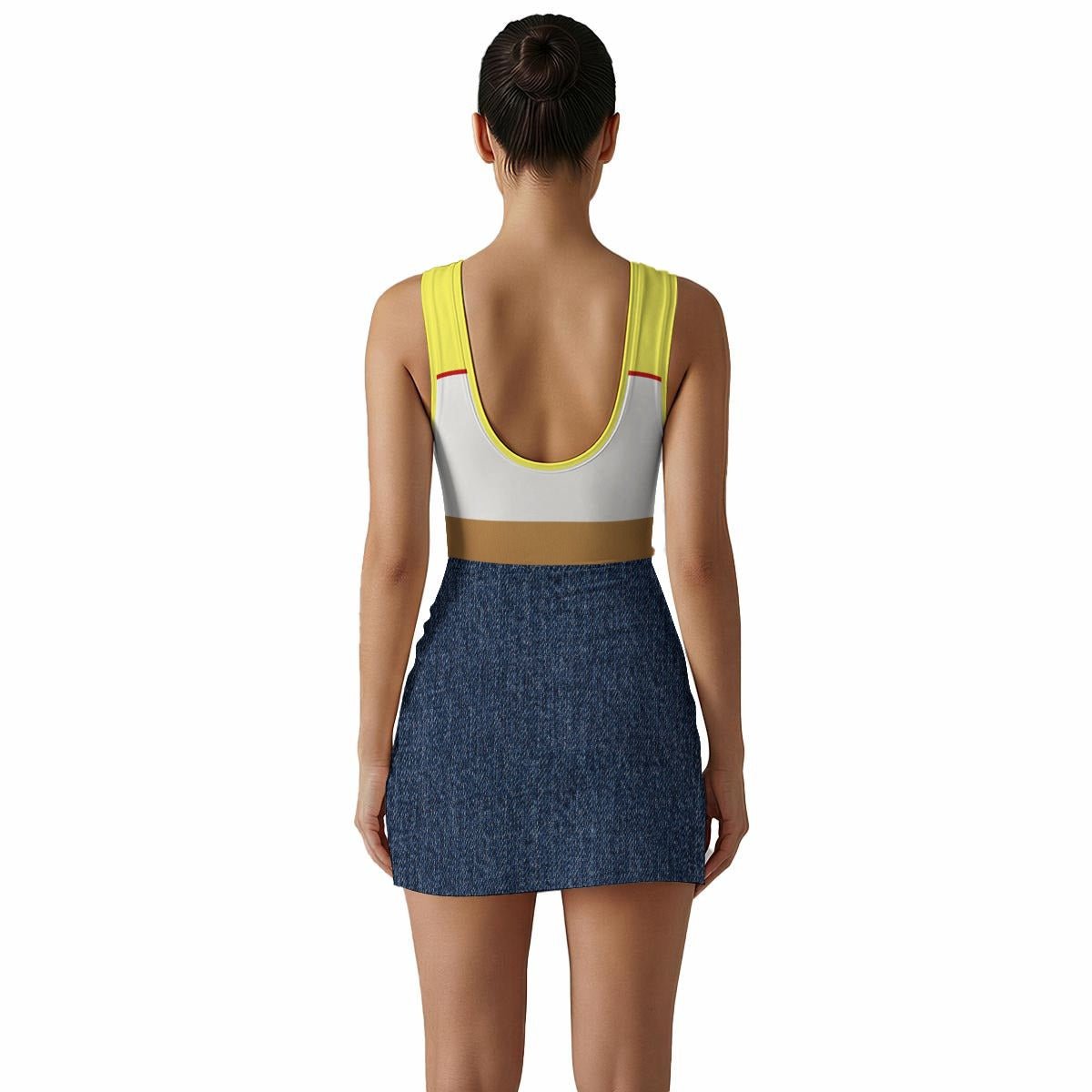 Western Cowgirl Bodysuit Dress – Rodeo Adventure Active Dress with Built - In Shorts Wrong Lever Clothing