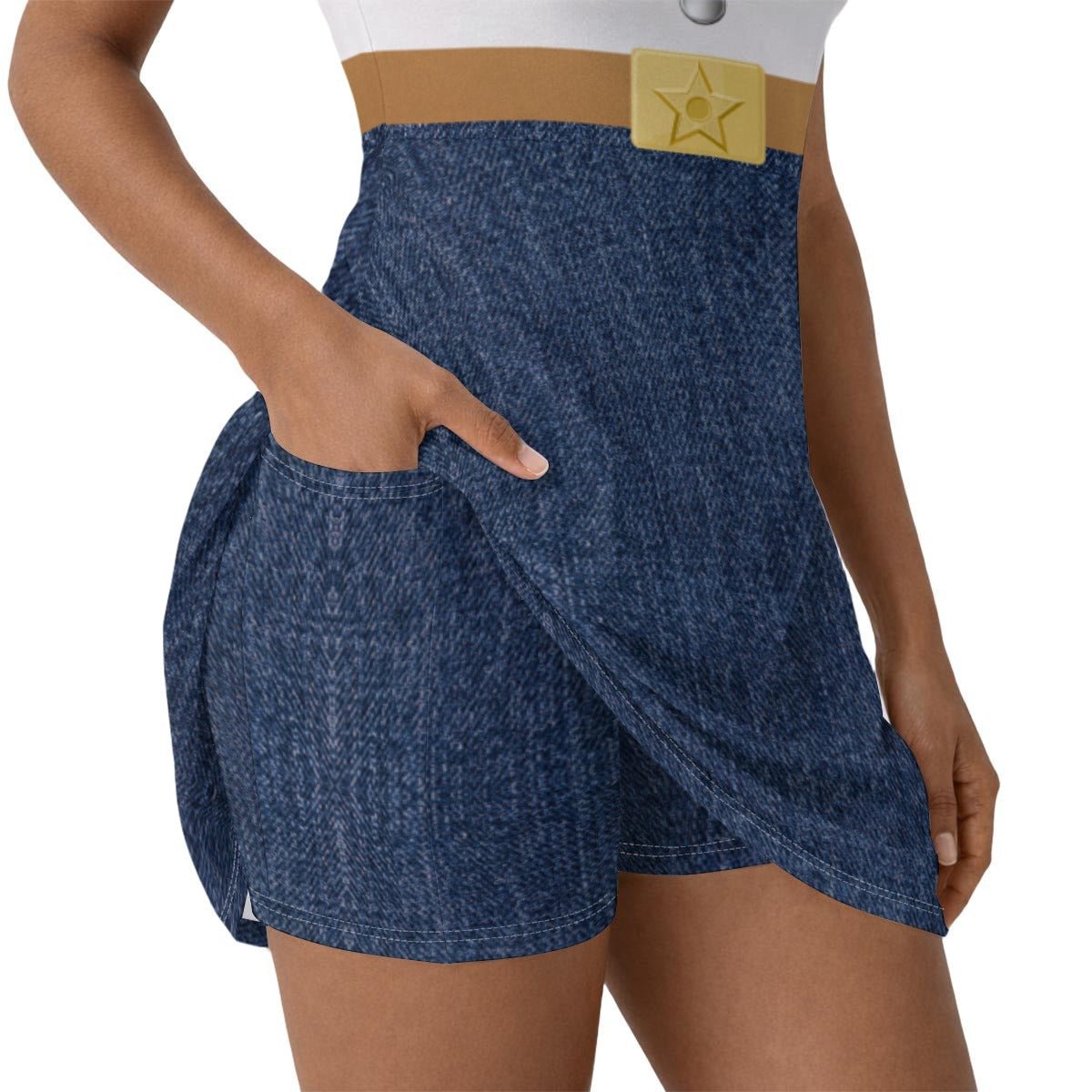 Western Cowgirl Inspired Adult Dress with Built - In Shorts | Playful Rodeo Style Outfit | Theme Park 90s disneyadult disneyWrong Lever Clothing