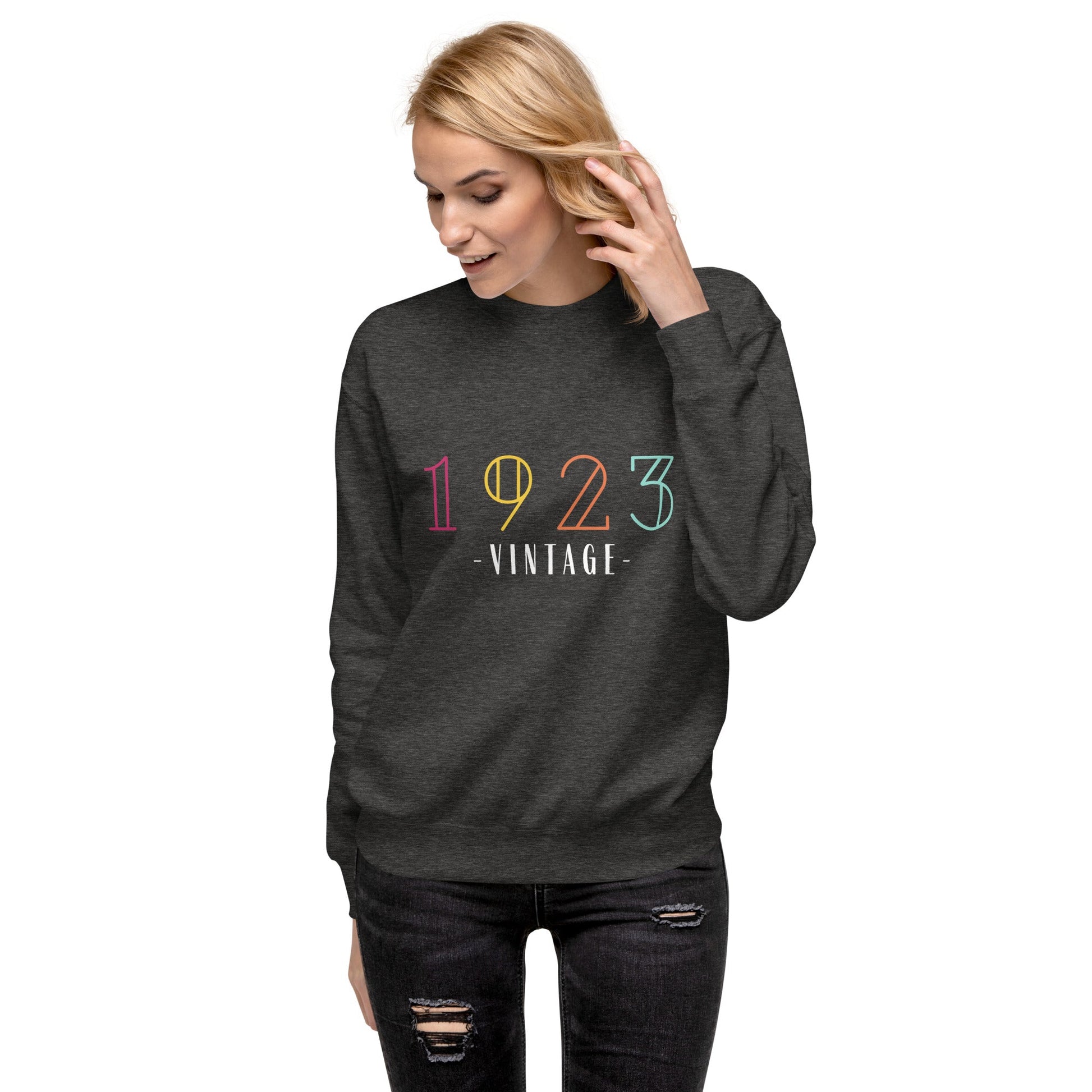 100 Year Vintage Unisex Premium Sweatshirt 100 years of wonderdisney sweatshirtsdisney trip#tag4##tag5##tag6#