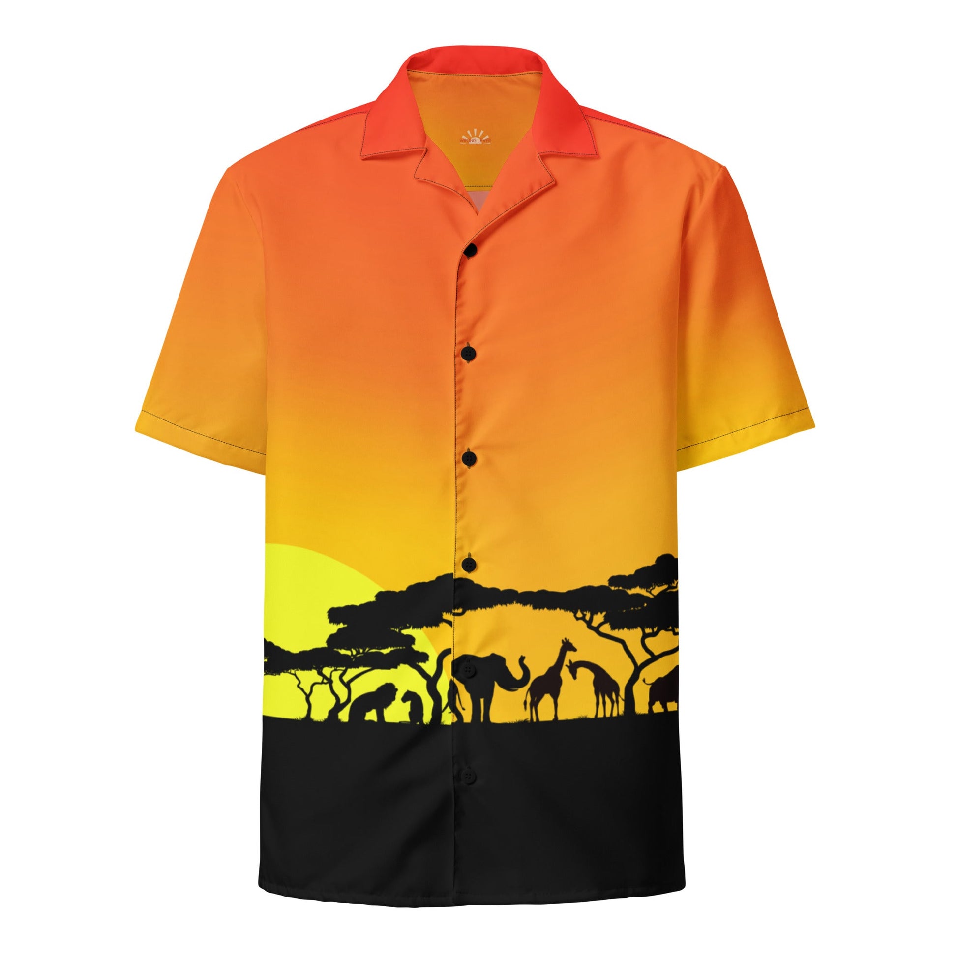African Safari Unisex button shirt african safari topanimal kingdom topAdult T-ShirtWrong Lever Clothing