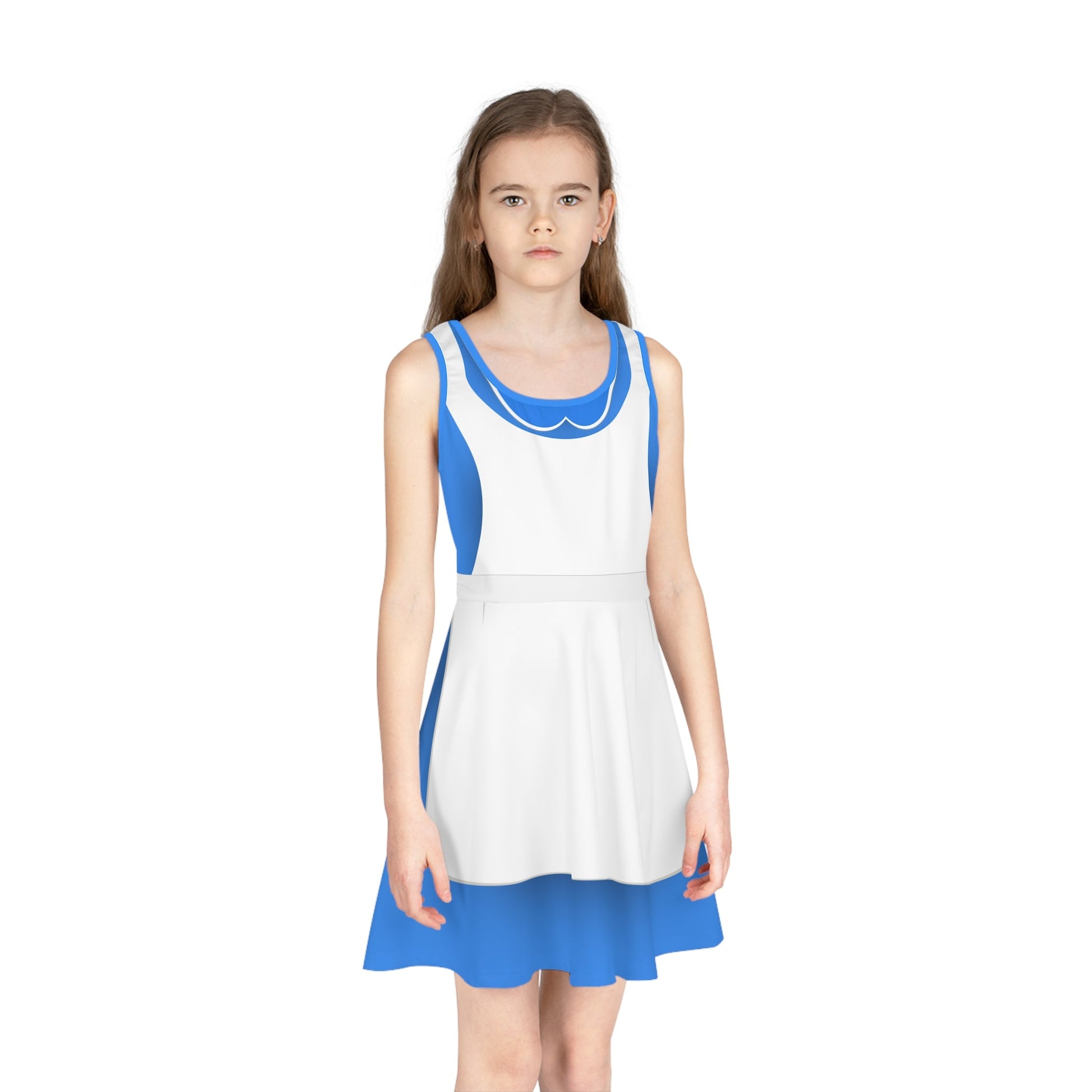 Alice Girls' Sleeveless Sundress alice in onederlandalice in wonderlandAll Over Print#tag4##tag5##tag6#