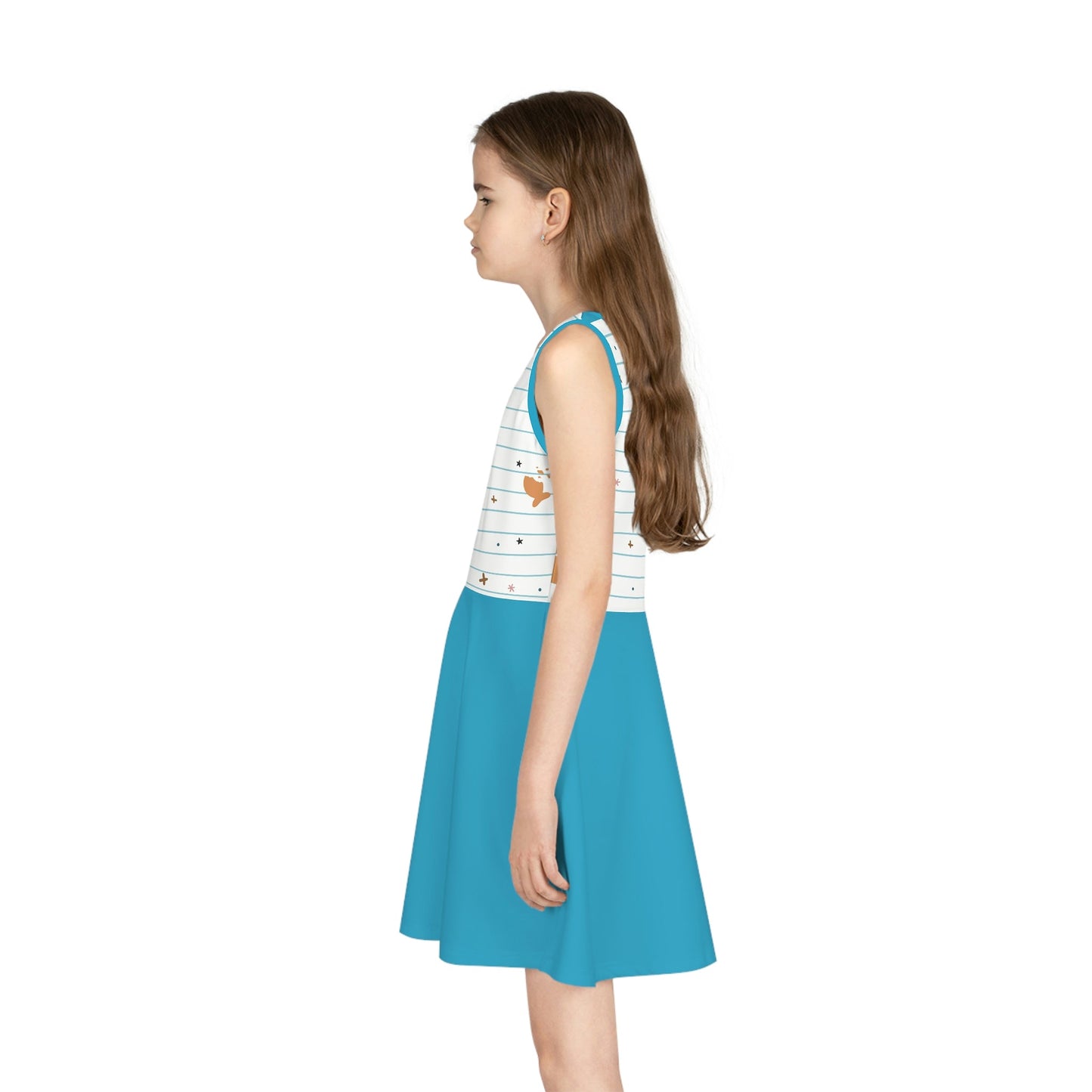 Back to School Girls' Sleeveless Sundress All Over PrintAOPAOP Clothing#tag4##tag5##tag6#